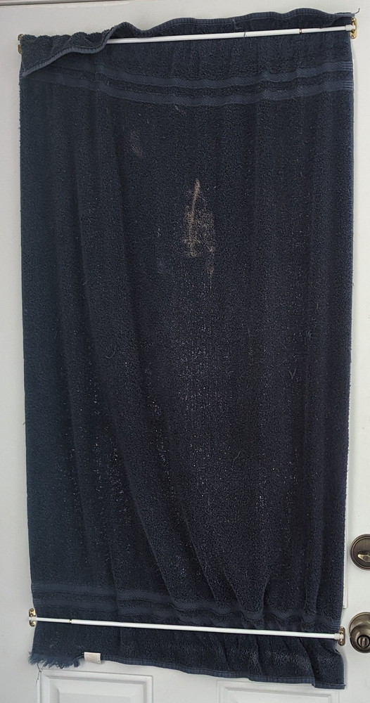 towel over door window
