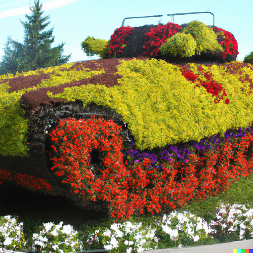 Tank Covered with Flowers