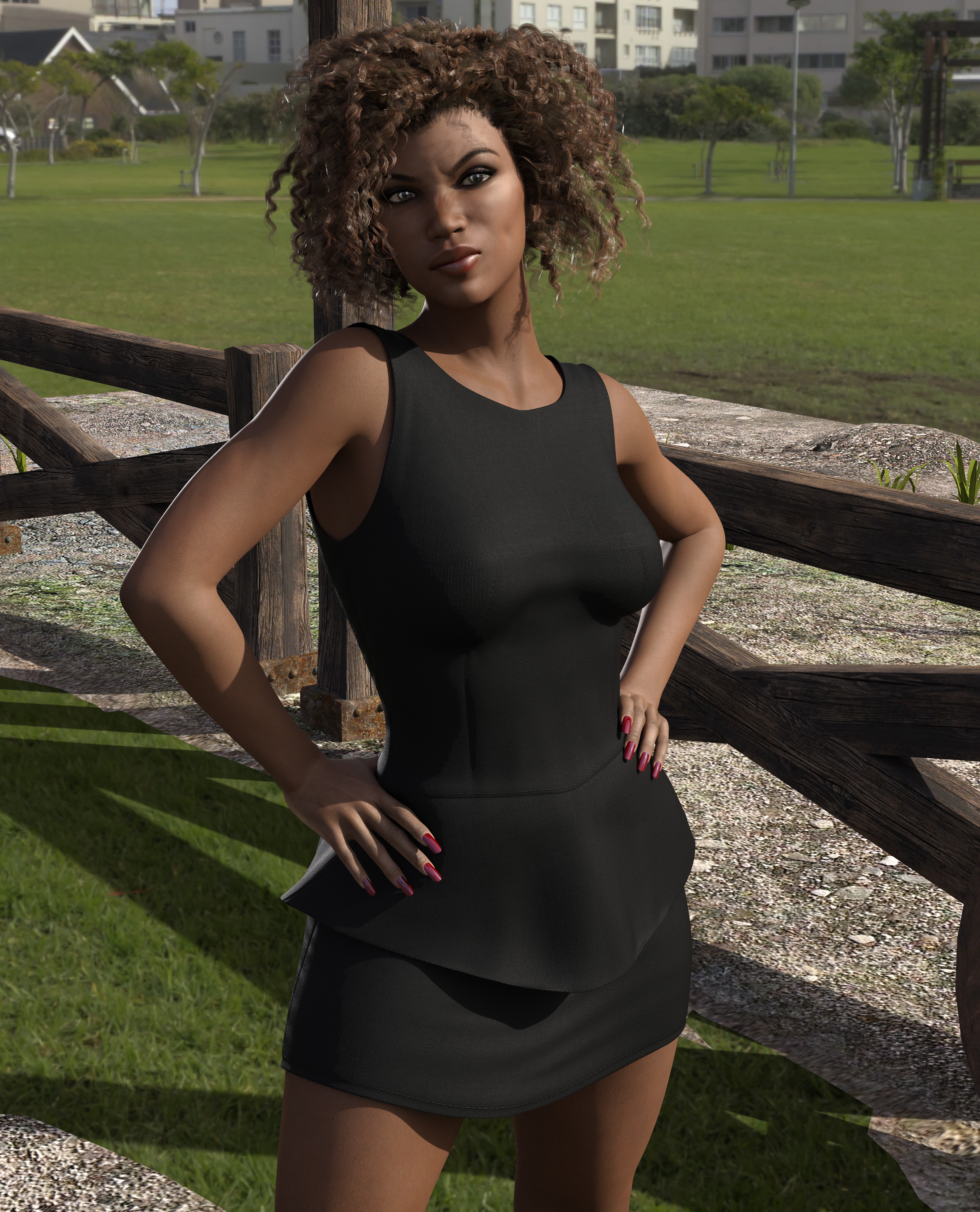 Black Girl in Black Dress